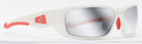 BANDIT III SAFETY GLASSES MAVERICK WHITE WITH SILVER MIRROR DARK LENS